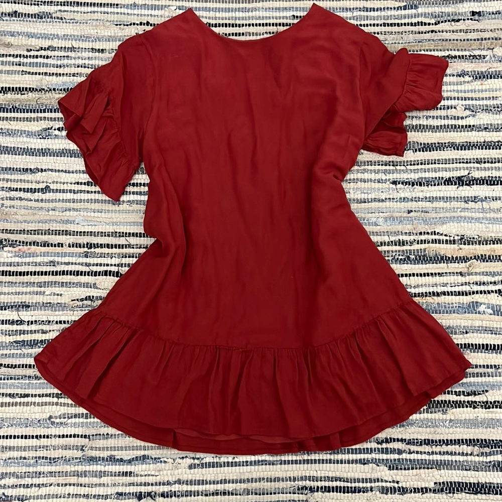 Urban Outfitters terracotta linen dress